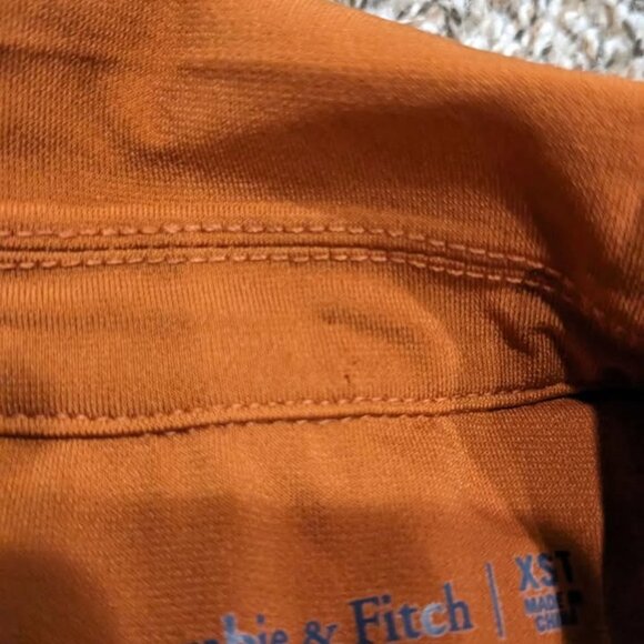 NWT *w/small flaws* Abercrombie and Fitch Button Down Long Sleeve Dress Orange - Picture 6 of 7